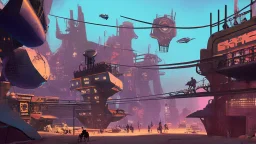 Smuggler City,stylized,4k