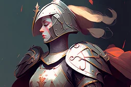 Stylized knight queen, In the style of Art Novel