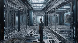 He perceived symbolism as a labyrinth of mirrors, each distorting and uncovering simultaneously. This concept is embodied in a painting depicting a maze of reflective surfaces. The intricate artwork showcases a mesmerizing interplay between distortion and revelation, creating a visually captivating and thought-provoking piece. The viewer is drawn into a world where meaning is elusive yet tantalizingly close, inviting contemplation and exploration.