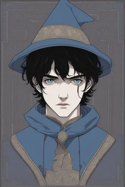 black hair freckles blue eyes young wizard beardsley