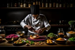 الصورة تعكس لحظة سحرية من عالم الطهي، حيث يتعلم الشخص تقنيات جديدة ويستمتع بتحضير وجبة لذيذة. يتجسد فيها التفاني والإبداع في تجربة متعة الطهي وتحويل المكونات إلى أطباق فنية تثري الحواس. هي دعوة للاستمتاع برحلة تطوير الذات واكتشاف أسرار الطهي بأسلوب مميز.