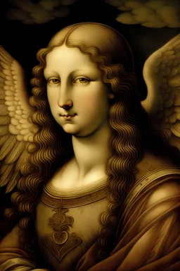 make a painting of renaissance by da vinci which represents an angel