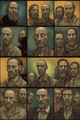 The Walking Dead Universe in the style of Van Gough