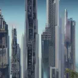 Fake skyscrapers of a future city