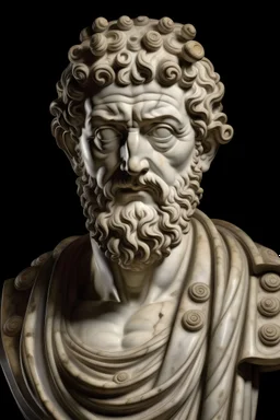 marcus Aurelius marble buster with blank eyes
