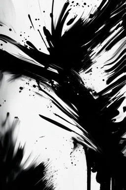 art background, brush strokes, black white