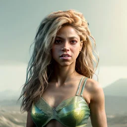 Shakira, 40 years old, artist, Realistic image, waist up portrait. eyes make up, perfect, glow, circle iris. concept art, smooth, unreal engine 5, god lights, ray tracing, RTX, lumen lighting, ultra detail, volumetric lighting, 3d, finely drawn, high definition, 4k.