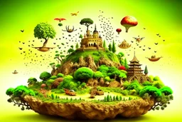 A natural scene that combines elements of different cultures.