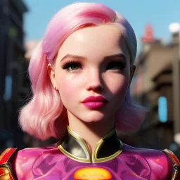 Dove Cameron's highly detailed beautiful face, meticulously detailed multi-hued hair; Happy Meal, cheeseburger, fries, cyberpunk, digital painting, artstation, smooth, sharp focus, flowing, illustration, art by Lisa Frank, artgerm, Greg Rutkowski, Alphonse Mucha and William-Adolphe Bouguereau, cyberpunk, Unreal Engine 5