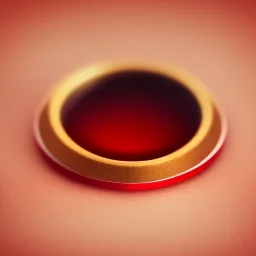 A close-up of a red stone ring on a pedal, Macro lens, highly detailed