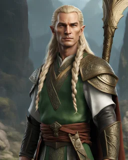 tabletop role-playing miniature of a julian-sands-legolas-elric-of-melniboné-hybrid as a elvish wizard wearing minoan-hittite elfquest clothes. full body. concept art in the style of alan lee. hyperrealism 4K ultra HD unreal engine 5 photorealism.