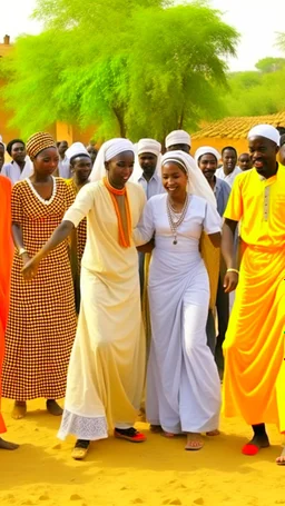 Sudanese wedding , people dancing