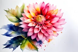 Please remember the following text: "A watercolor with a clean, hyperrealistic background."watercolor flower with a clean background, hyperrealistic,