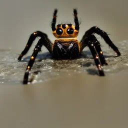 the spider to grip the water with its body and walk on it