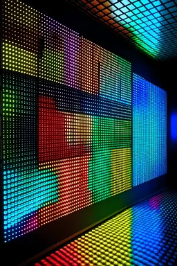 Incorporate LED lights into a image, allowing viewers to interact with and change the colors or patterns with a touch.