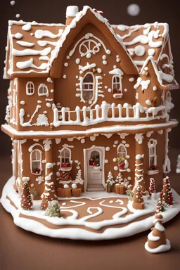 The "INSIDE" of a decadent and quaint Gingerbread House, 3D