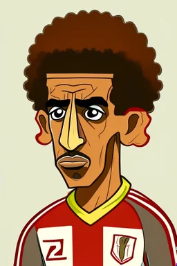 Mohamed Barakat Egyptian soccer player cartoon 2d