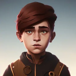 Portrait of a brown haired kid blessed with magic by Nick Harris