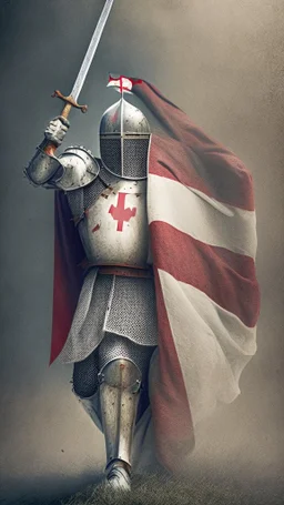 knight holding a flag