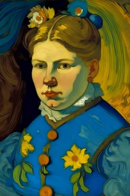 retrato de Silvia Tomas según Van Gogh