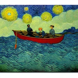 lord in boat whth Van Gogh