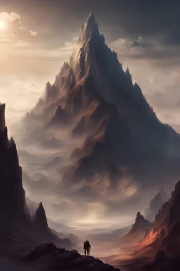 fantasy concept art, titan that is a mountain
