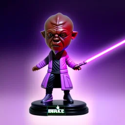 Plastic mace windu purple jedi bobblehead with boots and hands