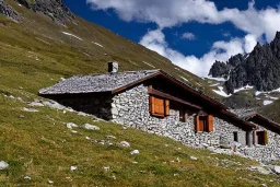 Refuge de haute montagne dans les Pyrénées