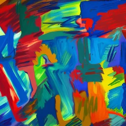 Human painting in the style of abstract expressionism, 4K, full HD