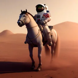 Riding horse astronaut mars unreal engine 5, octan render