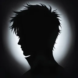 male face silhouette, dark, gothic, darkness