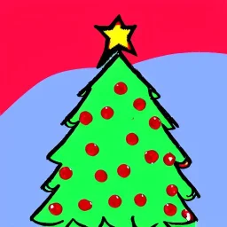 christmas tree candy cane cartoon