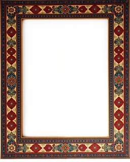 empty photo frame persian art no background
