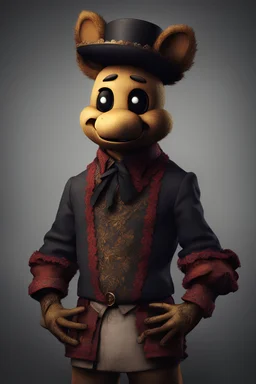 freddy fnaf wearing a traditional polish male góral clothes
