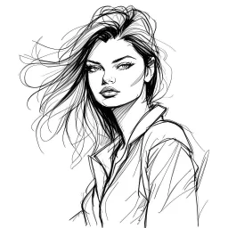 Drawing sketches Supermodel