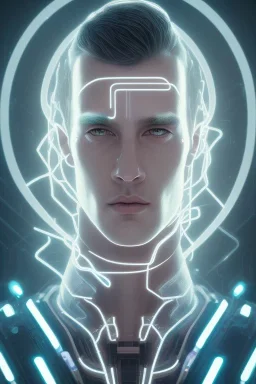 cyberpunk, head, men, portrai, tron