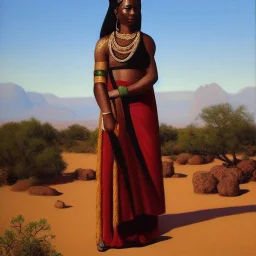 Full body portrait, painting, medium shot lady Hohokam