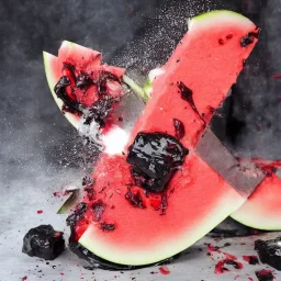 anvil smashing a watermelon blood gushing out