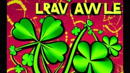 rave poster with Four-leaf clover text area