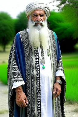 Baloch tribal chief with big shalwar