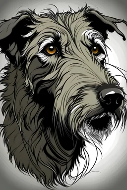 Genrat an ai vector art of the "wolfhound"