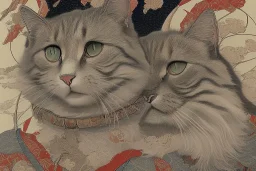 cat, ukiyo-e, highly detailed