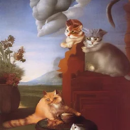 the cat travels in the Italia by Raffaello