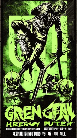 green hardcore punk flyer