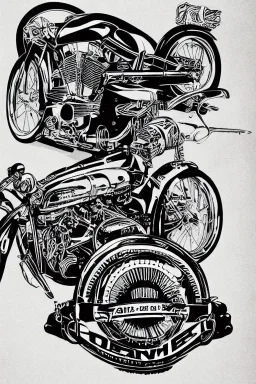 classic motorcycle graphic design