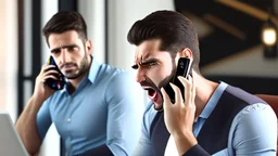 male customer upset on phone about cellular contract