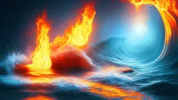 water on fire