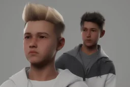 creative trophy look like boy 3d character