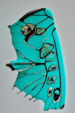 a turquoise wing