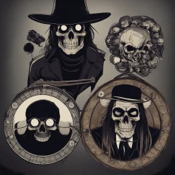 Undertaker, Skull, fire,smog, Dartboard